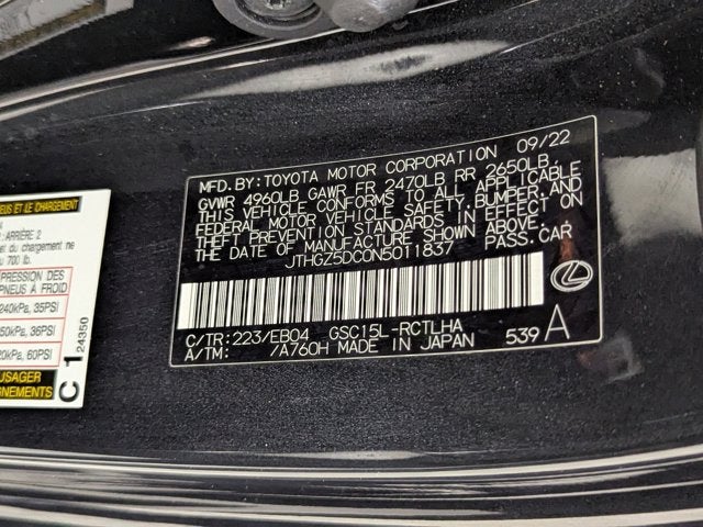 2022 Lexus RC RC 350 F SPORT AWD