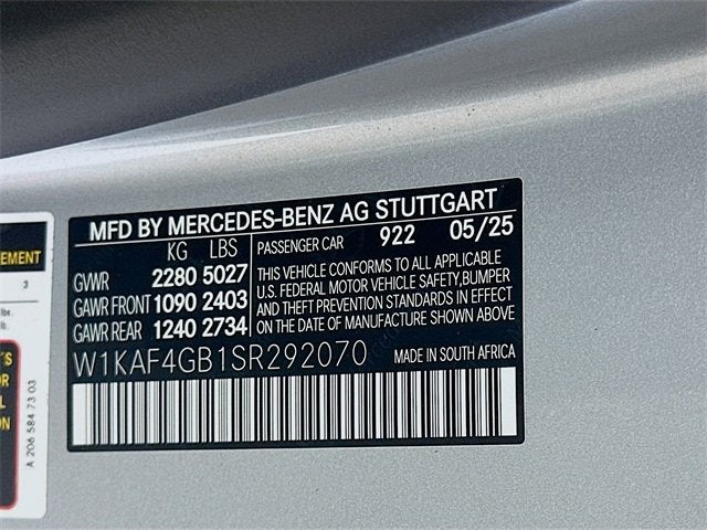 2025 Mercedes-Benz C-Class C 300