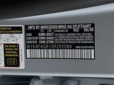 2025 Mercedes-Benz C-Class C 300