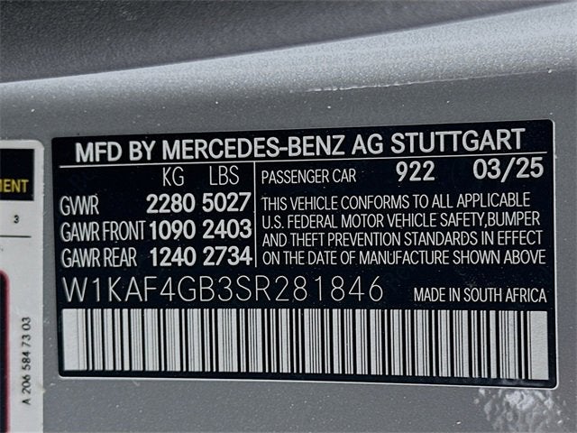 2025 Mercedes-Benz C-Class C 300