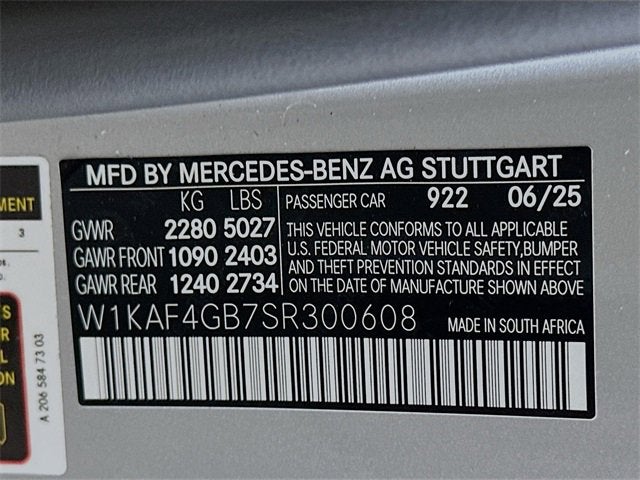 2025 Mercedes-Benz C-Class C 300