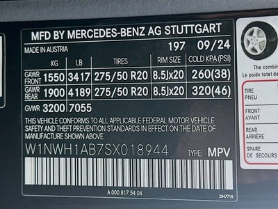 2025 Mercedes-Benz G-Class G 550