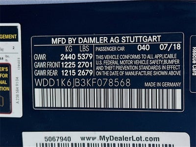 2019 Mercedes-Benz E-Class E 450