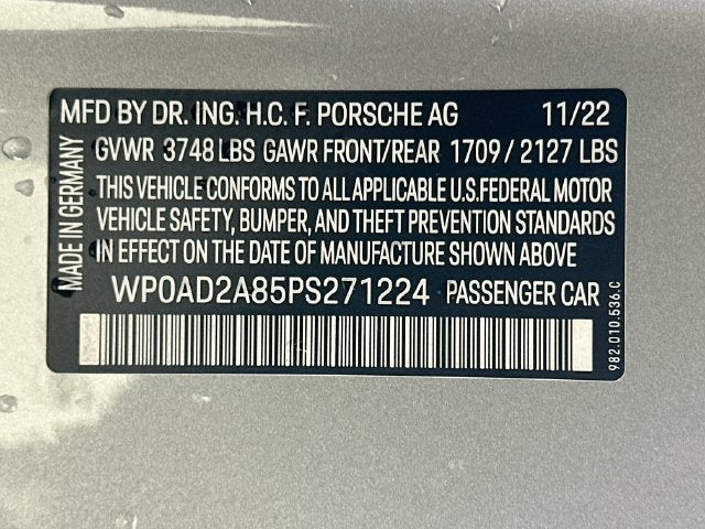 2023 Porsche 718 Cayman GTS 4.0