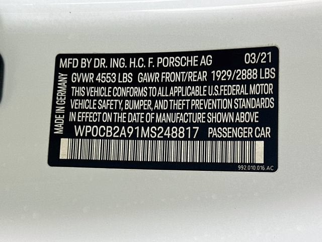 2021 Porsche 911 Carrera 4S
