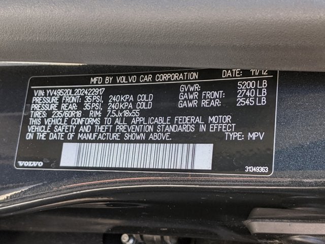 2013 Volvo XC60 3.2L