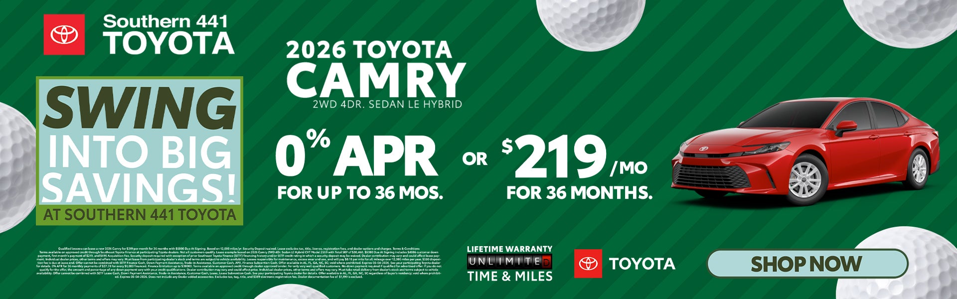 April Toyota Camry Special