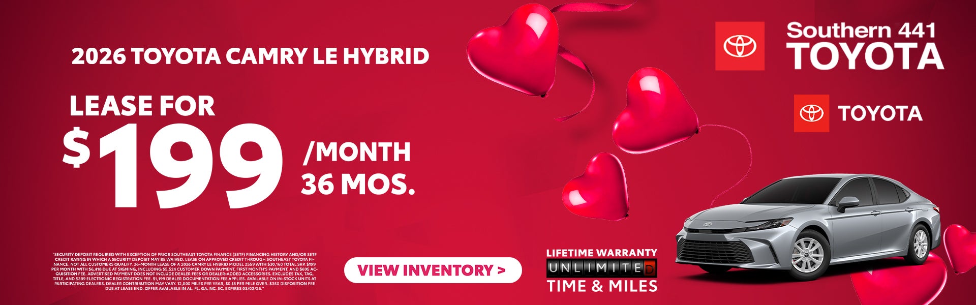 February Toyota Camry Special