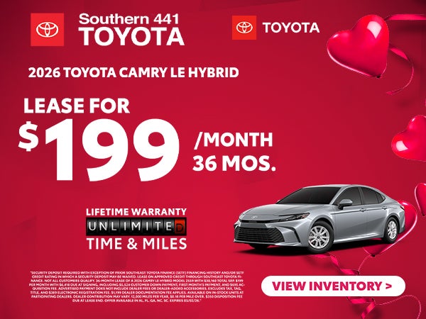 February Toyota Camry Special
