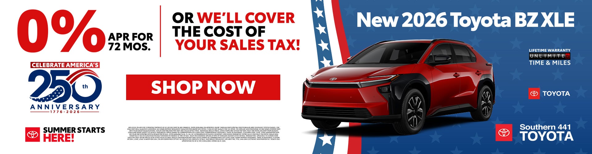 Toyota bZ May 2026 Offer