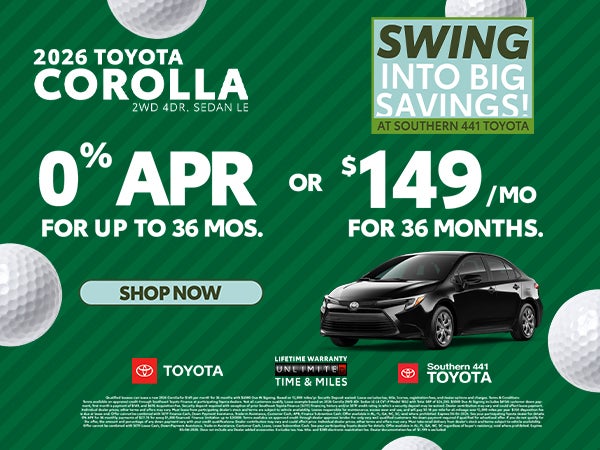 April 2026 Corolla Offer