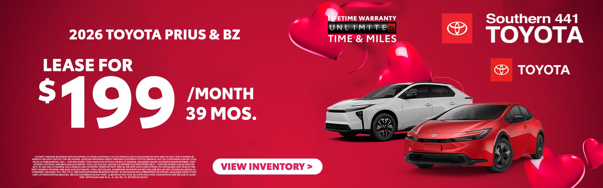 2026 Toyota Prius & bZ Special