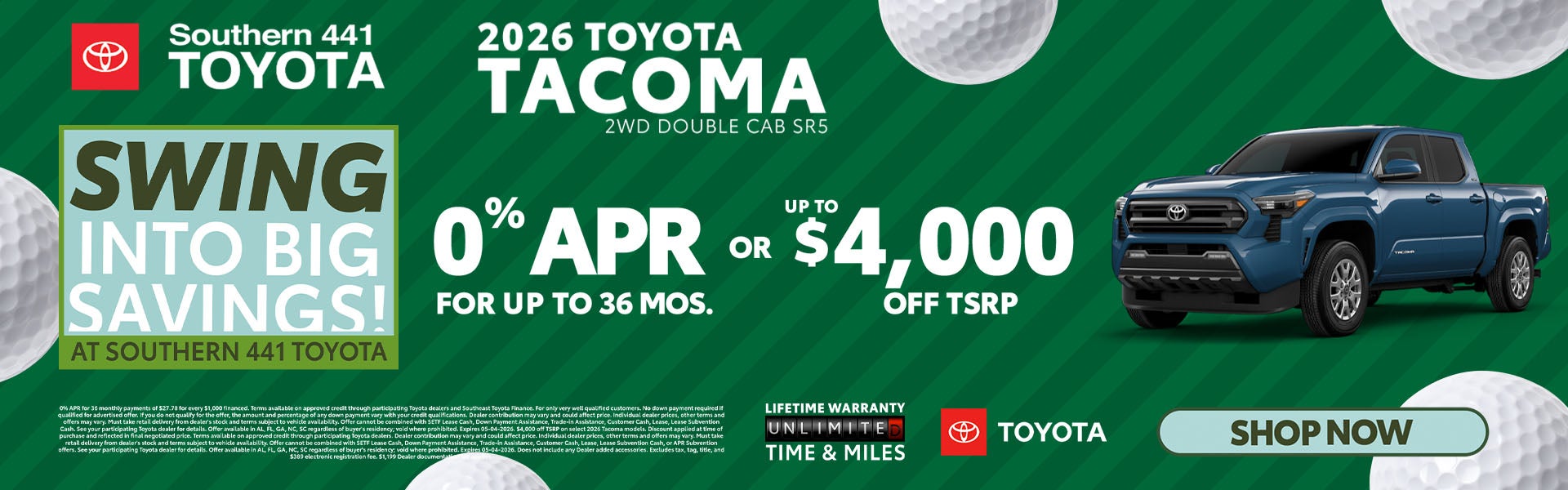 April Tacoma Special