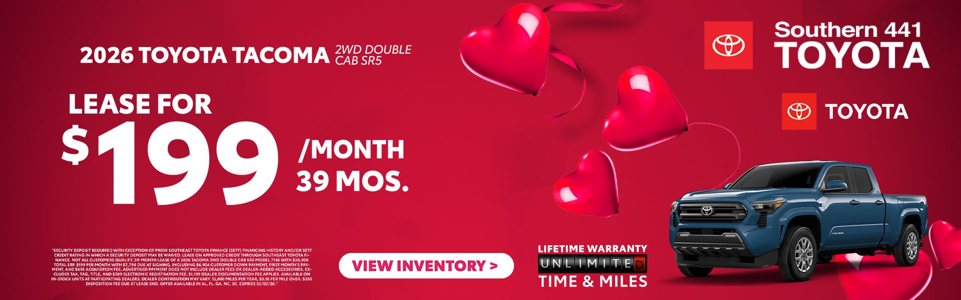 February Tacoma Special